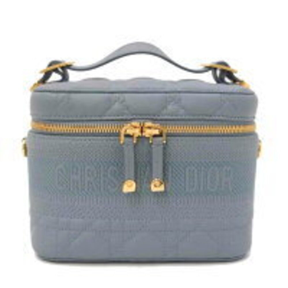 Christian Dior Cannage Vanity Shoulder Bag Blue